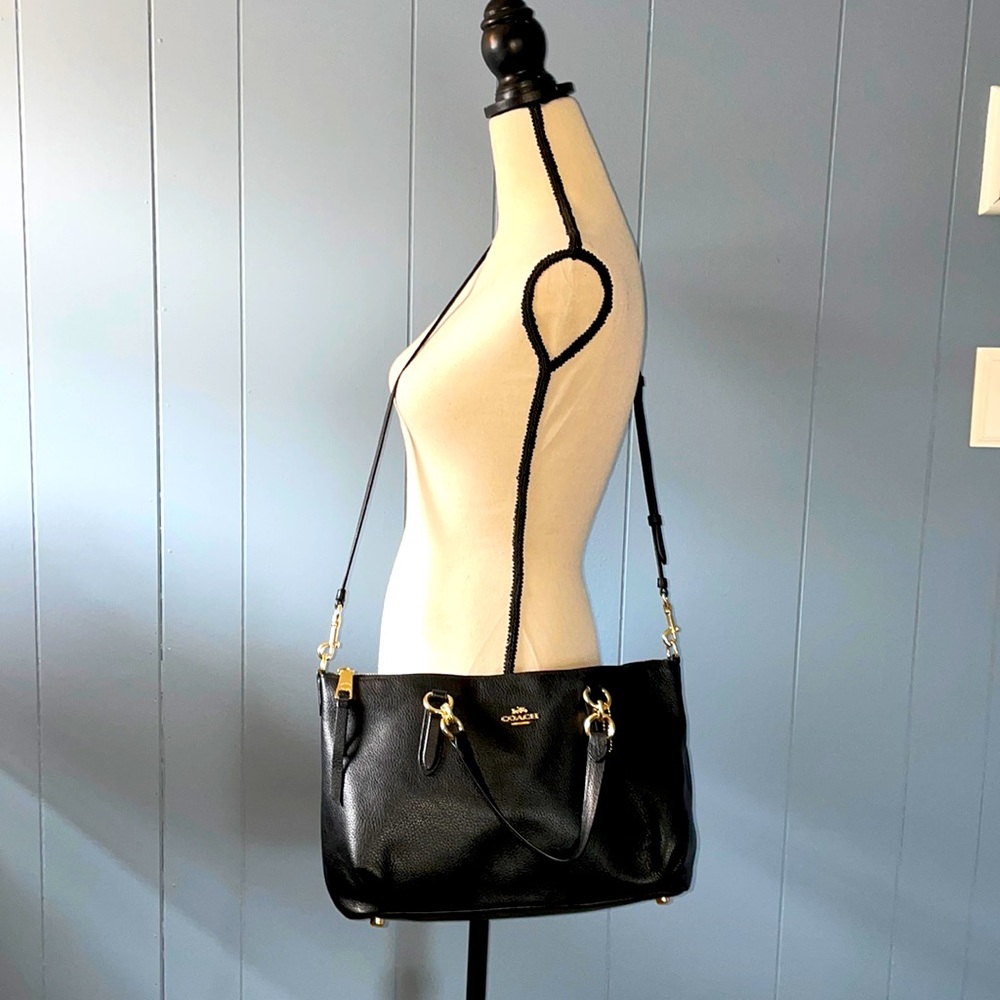 Coach Pebble Leather Ally Satchel